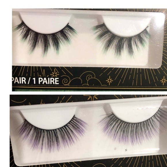 2pairs green and purple tip ombre‎ faux mink 3D eyelashes new - Picture 1 of 16